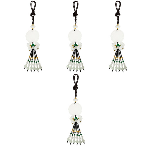 4Pcs Durable Multi Jade Pendant for Car Interior and Bag Hanging Decor 1
