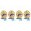 4Pcs Natural Wood Educational Clock Toy for Learning 4