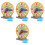 4Pcs Natural Wood Educational Clock Toy for Learning 3