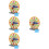 4Pcs Natural Wood Educational Clock Toy for Learning 7