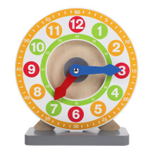 4Pcs Natural Wood Educational Clock Toy for Learning