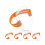 15Pcs Orange Arm Badge Holders PVC Adjustable Armband for Security Id 7