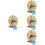 4Pcs Natural Wood Educational Clock Toy for Learning 6