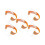 15Pcs Orange Arm Badge Holders PVC Adjustable Armband for Security Id 10