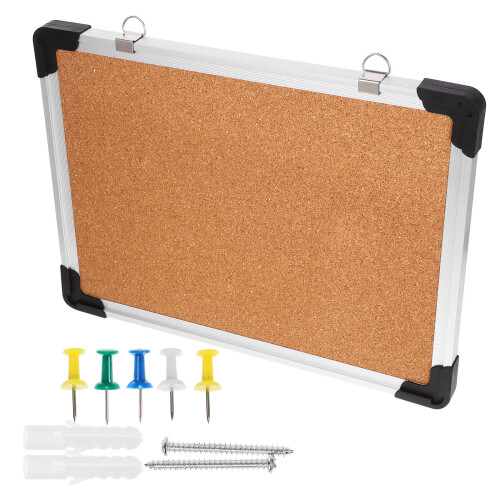 4Sets Multi-Color Cork Pin Boards with Aluminum Frame for Office Wall 1