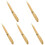 5Sets Small Bamboo Fountain Pen Set Light Yellow Smooth Writing Gift 4