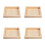 4Pcs Stackable Wooden Puzzle Tray Beige for Toy Storage and Sorting 8