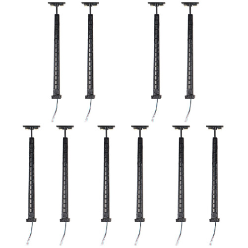 10Pcs Black Railroad Lamp Model Mini Signal Light for Sand Table Setup 2