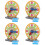 4Pcs Natural Wood Educational Clock Toy for Learning 5