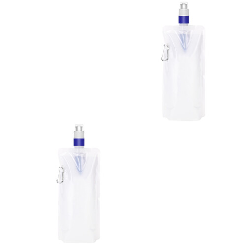 2Pcs Foldable Water Filter Bottles for Camping Transparent Outdoor Use 2