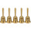 5Pcs Multi-Functional Golden Brass Altar Bells Witch Pentagram Decor 8
