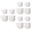 12Pcs White Ceramic Mini Sauce Jugs with Handle Drip-Free for Home Use 6