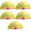 5Pcs Multi Color Foldable Hand Fans Chinese Style Dance Accessories 7