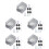 5Sets Waterproof White Electrical Box Covers Outdoor Plastic Insulated 6