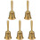 5Pcs Multi-Functional Golden Brass Altar Bells Witch Pentagram Decor 2