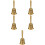5Pcs Multi-Functional Golden Brass Altar Bells Witch Pentagram Decor 6