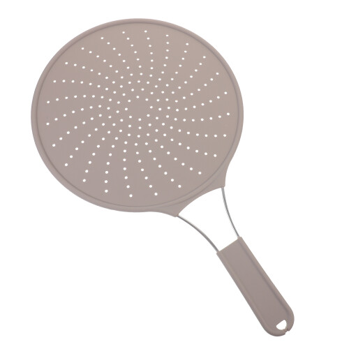 2Pcs Grey Stainless Steel Mesh Pot Covers with Handle for Kitchen Use 1