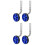2Sets Blue Universal Bike Auxiliary Wheels Safe Training Wheels 5