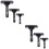 6Pcs Manual Rubber Roller Black Wear-Resistant Printmaking Accessories 6