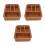 3Pcs Kitchen Fork Spoon Organizer Basket in Chocolate Rattan Weave 2