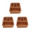 3Pcs Kitchen Fork Spoon Organizer Basket in Chocolate Rattan Weave 6