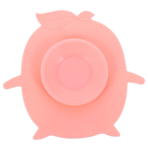 3Pcs Kids Tableware Suction Cup Mat Pink Silicone Non-Slip Mat
