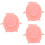 3Pcs Kids Tableware Suction Cup Mat Pink Silicone Non-Slip Mat 6