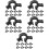 50Pcs Pe Headlight Wire Clips Flashlight Cord Holder Black 7