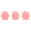 3Pcs Kids Tableware Suction Cup Mat Pink Silicone Non-Slip Mat 4