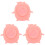 3Pcs Kids Tableware Suction Cup Mat Pink Silicone Non-Slip Mat 2