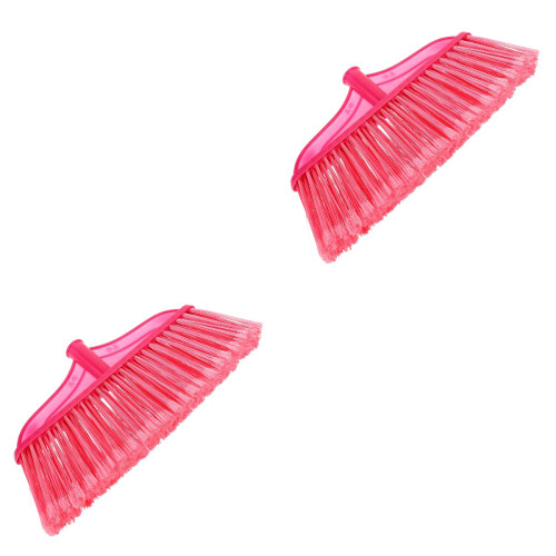 2Pcs Multi-Color Plastic Broom Heads Durable Floor Sweeper Replacement 2