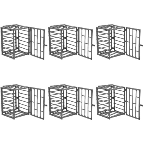 12Pcs Small Grey Mini Plastic Cage for Decorative DIY Miniature Craft 2