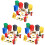 3Sets Mini Traffic Barricade Toy Plastic Assorted Play Set 4