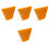 4Pcs Yellow Reflective Road Markers Driveway Delineators Pc Iron 4