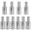 10Pcs Threaded Handle Tips Silver Aluminum for Mop and Broom Poles 5