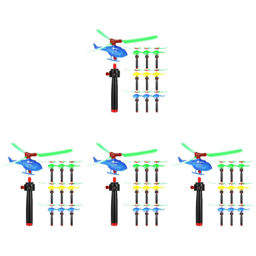 36Pcs Outdoor Flying Helicopter Toys Plastic Pull String Launcher Toys 1