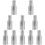 10Pcs Threaded Handle Tips Silver Aluminum for Mop and Broom Poles 6