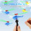36Pcs Outdoor Flying Helicopter Toys Plastic Pull String Launcher Toys 6