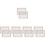 10Pcs Educational DIY Paper Craft Frame Wooden Mesh Screen Assorted 6