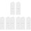 4Pairs White Plastic Window Tilt Latch Pairs Snap-in Replacement Locks 3