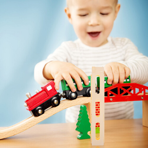 8Pcs Beige Domino Clip for Train Toy Durable Plastic Storage Use 1