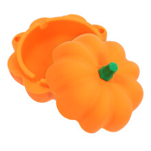 4Pcs Silicone Ashtray Pumpkin Shape Orange Smoking Ash Container