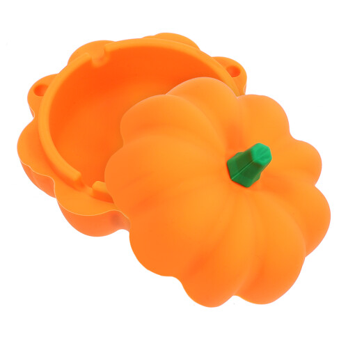 4Pcs Silicone Ashtray Pumpkin Shape Orange Smoking Ash Container