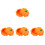 4Pcs Silicone Ashtray Pumpkin Shape Orange Smoking Ash Container 4