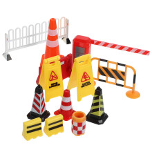 5Sets Mini Roadblocks Fence Models Plastic Traffic Scene Toy Assorted