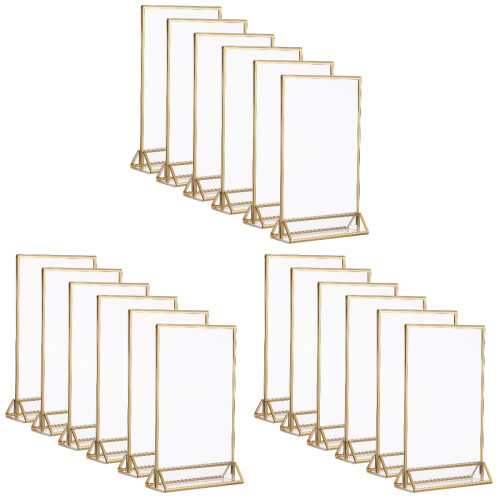 18Pcs Premium Clear Acrylic Sign Holders Display Stands 1