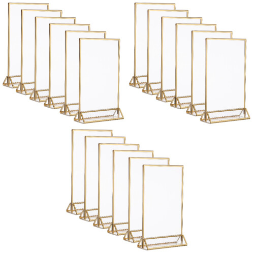 18Pcs Premium Clear Acrylic Sign Holders Display Stands 2