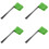 200Pcs Portable Steel Wire Lawn Flags Polyester Yard Marking Set 7