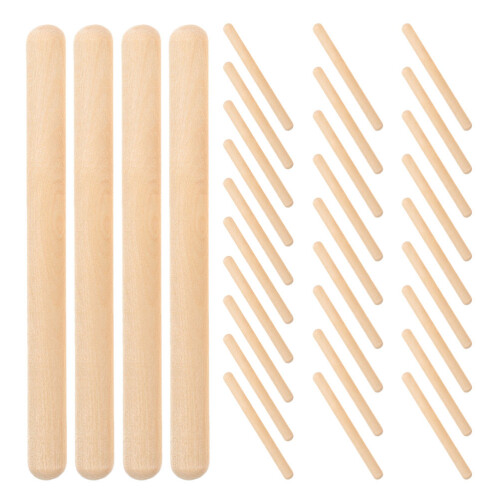 64Pcs Wooden Music Rhythm Sticks Instruments for Beginner Use