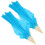 2Pairs Elegant Sky-Blue Long Folding Fans for Belly Dancing 2